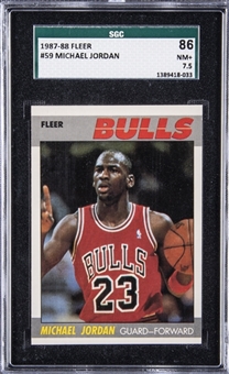 1987-88 Fleer #59 Michael Jordan - SGC NM+ 86 (7.5)
